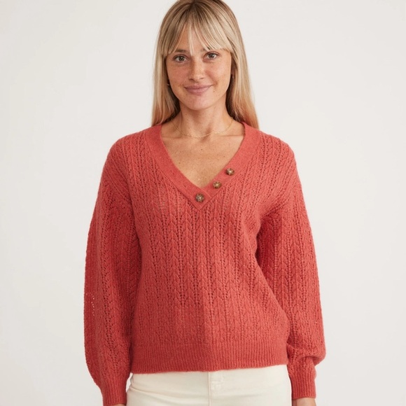 Marine Layer Sweaters - NWT Marine Layer Evelyn Pullover in Coral